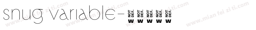 snug variable字体转换